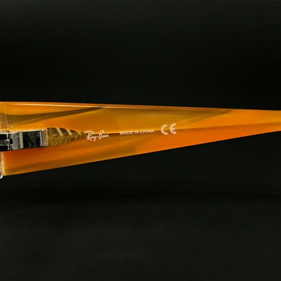Ray-Ban RB 1518 3545 Eyeglasses Frames Orange Clear Rectangular 46-16-125 - Picture 8 of 12